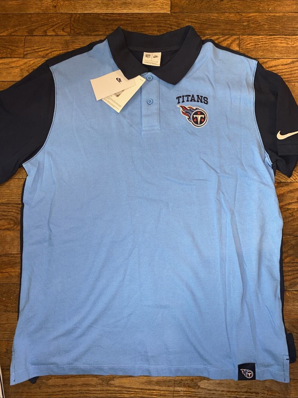 Men’s Nike NFL Tennessee Titans Blue Polo Men’s Sz L Large NWT $80